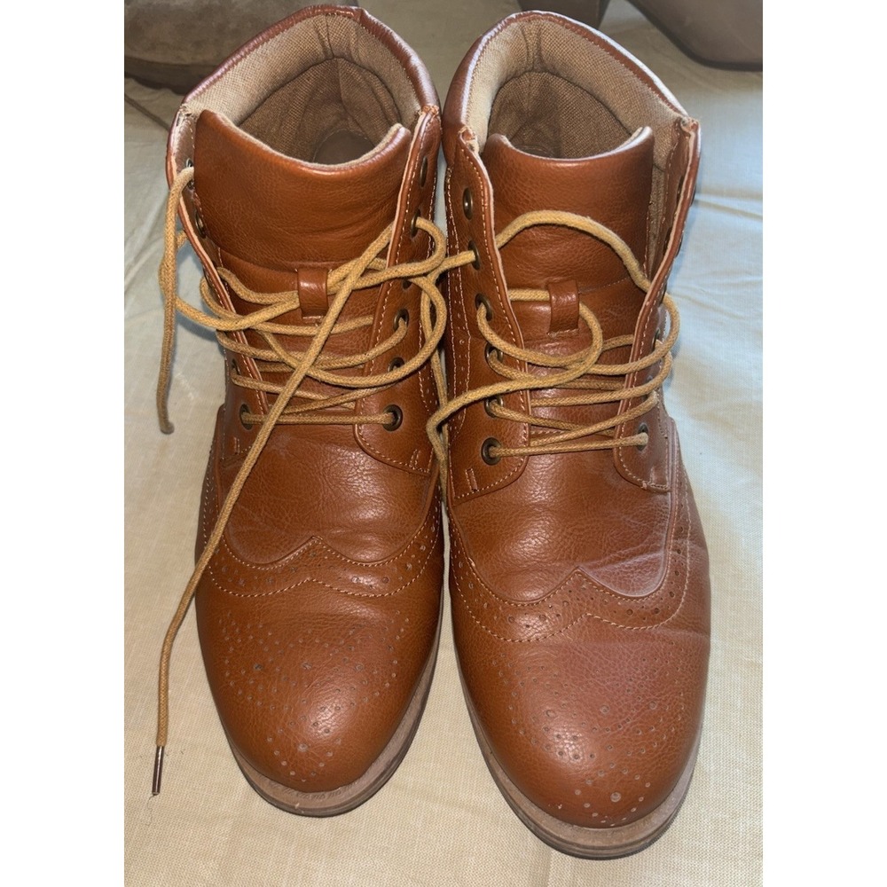 Men's Lace‎ Up Wing Tip MH290-10 Boots Brown Size 9 Oak & Rush